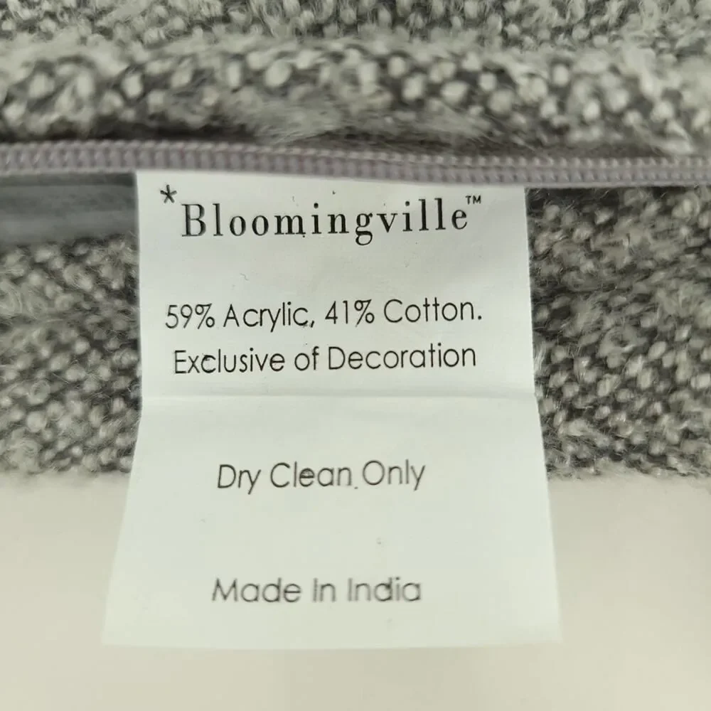 Bloomingville Gray Tassel Decorative Pillow Cover 15